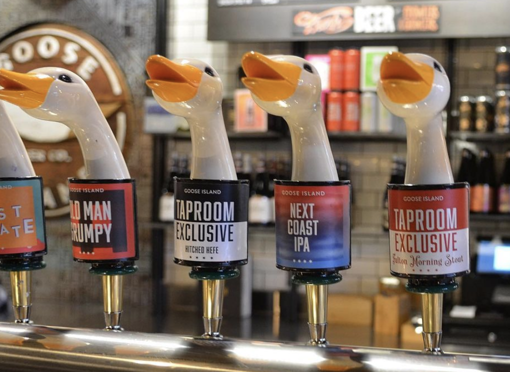 goose island ale house tap handles